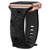 Levo Floral Engraved Silicone Band - Astra Straps