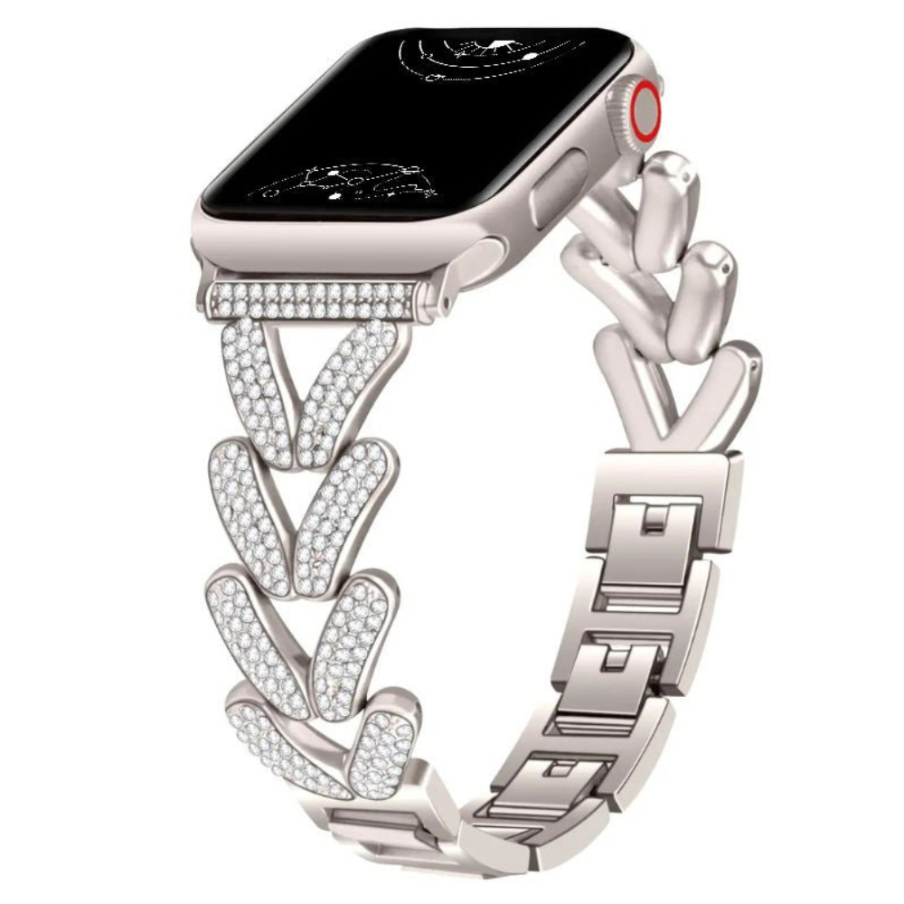 Polleo Diamond Bedazzled Luxury Steel Band - Astra Straps