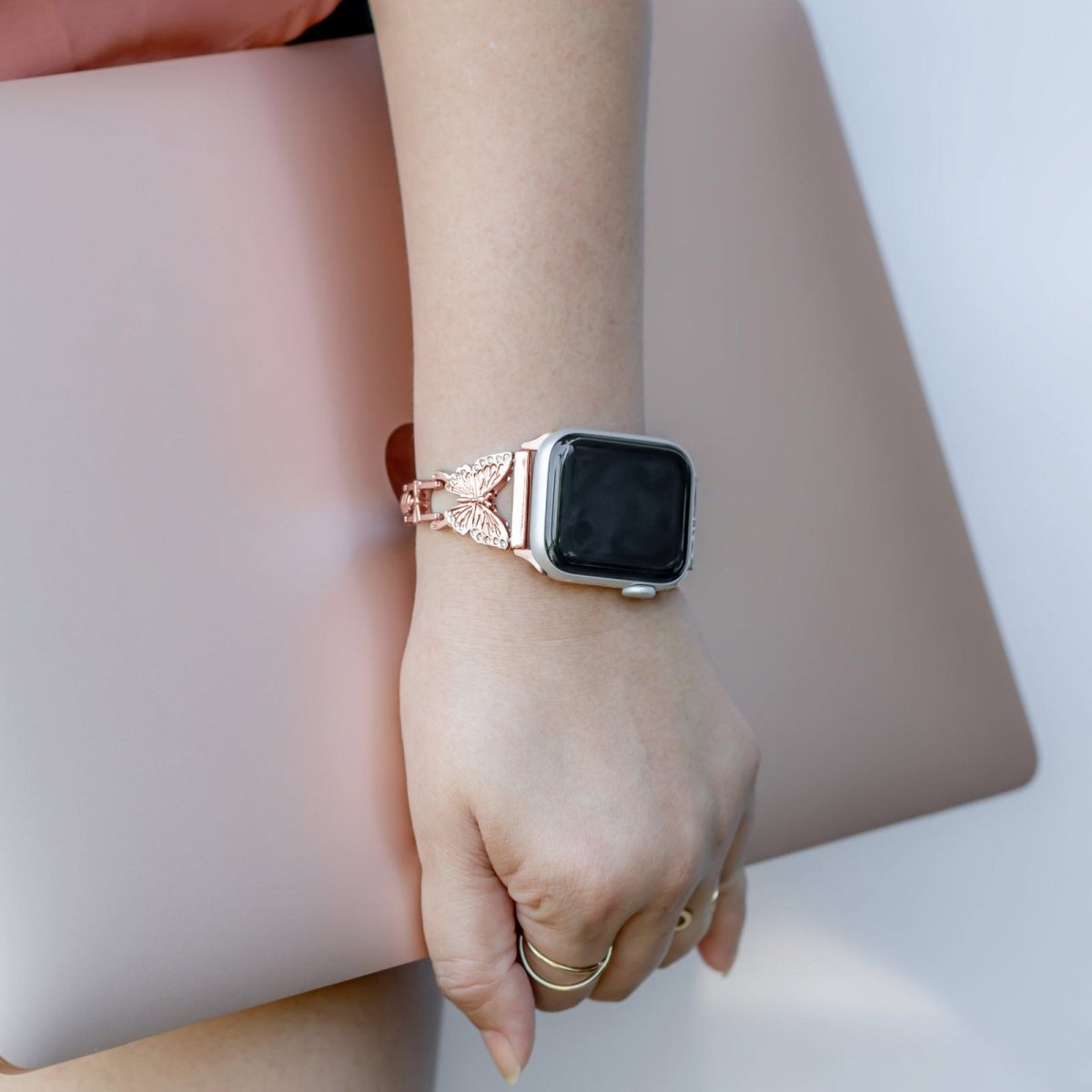 Amabilis Diamond Butterfly Stainless Steel Band - Astra Straps