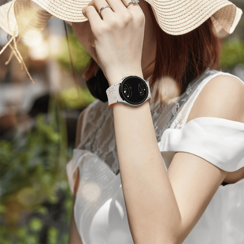 Bene Engraved Floral Silicone Galaxy Band - Astra Straps