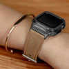 Fumi Genuine Leather Band With Metal Case - Astra Straps