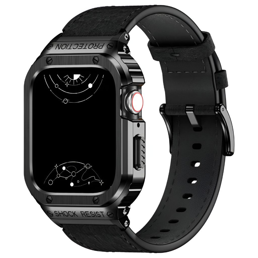 Fumi Genuine Leather Band With Metal Case - Astra Straps