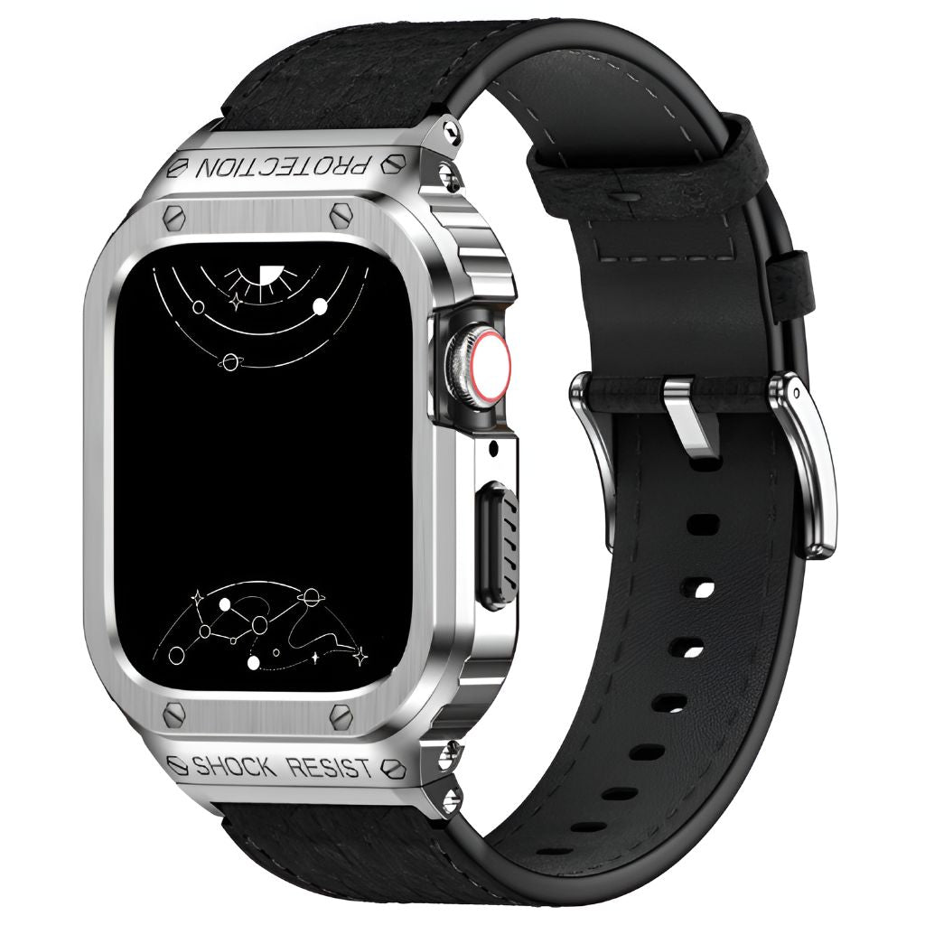 Fumi Genuine Leather Band With Metal Case - Astra Straps