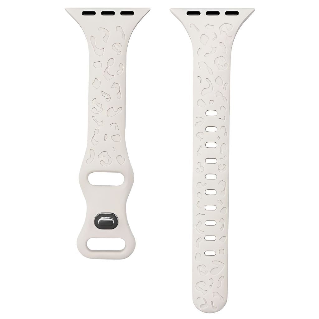 Gratus Leopard Engraved Slim Silicone Band - Astra Straps