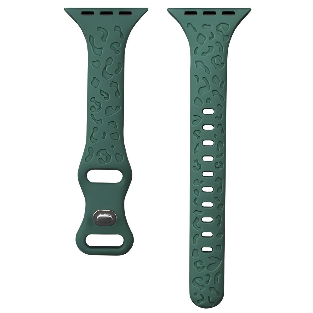 Gratus Leopard Engraved Slim Silicone Band - Astra Straps