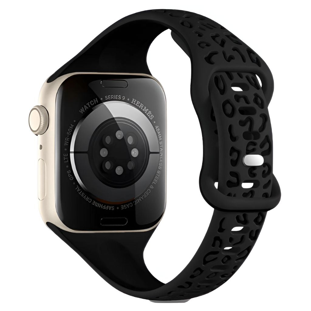 Gratus Leopard Engraved Slim Silicone Band - Astra Straps