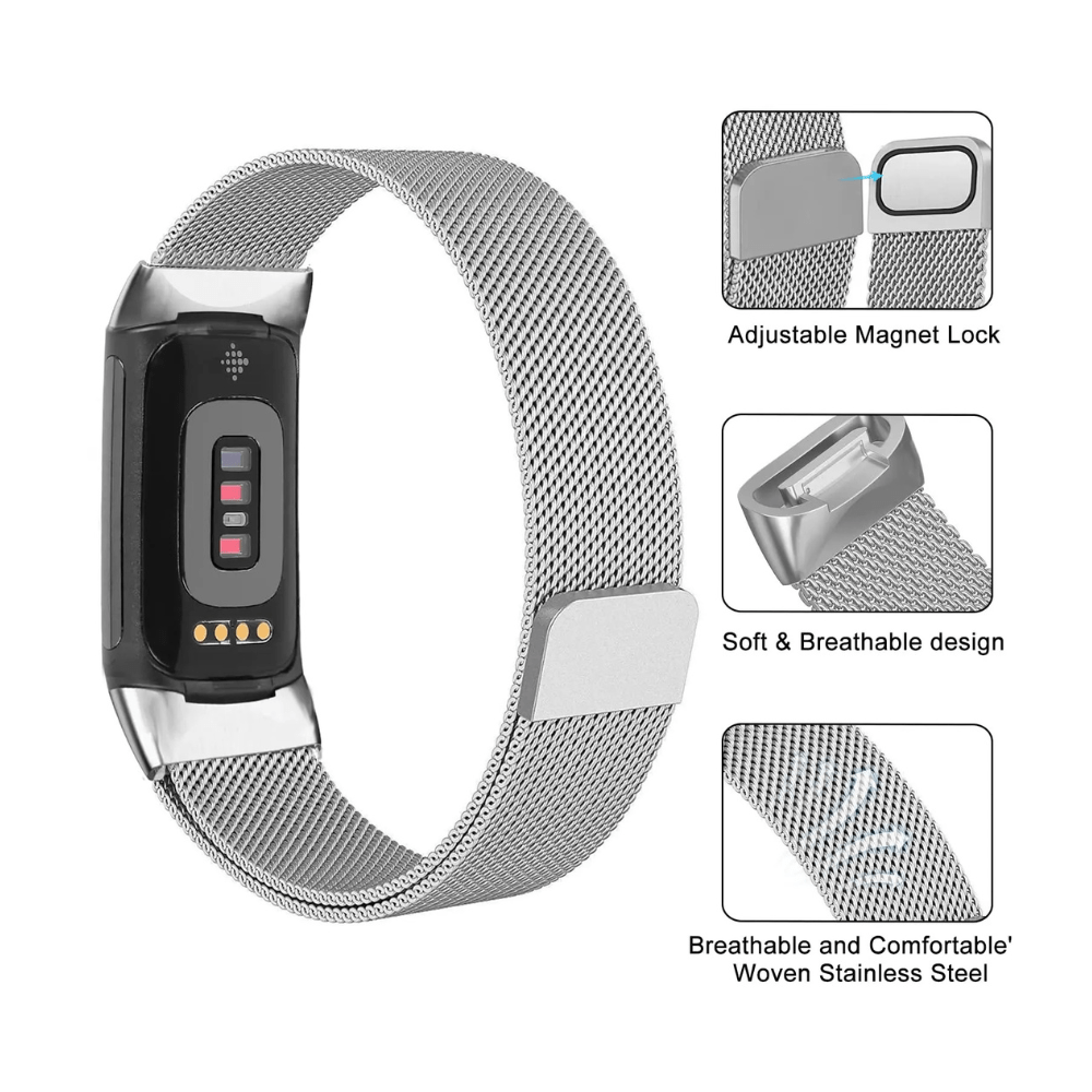 Lacteus Milanese Steel Band For Fitbit Charge - Astra Straps