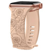 Levo Floral Engraved Silicone Band - Astra Straps