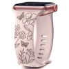 Levo Floral Engraved Silicone Band - Astra Straps