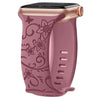 Levo Floral Engraved Silicone Band - Astra Straps