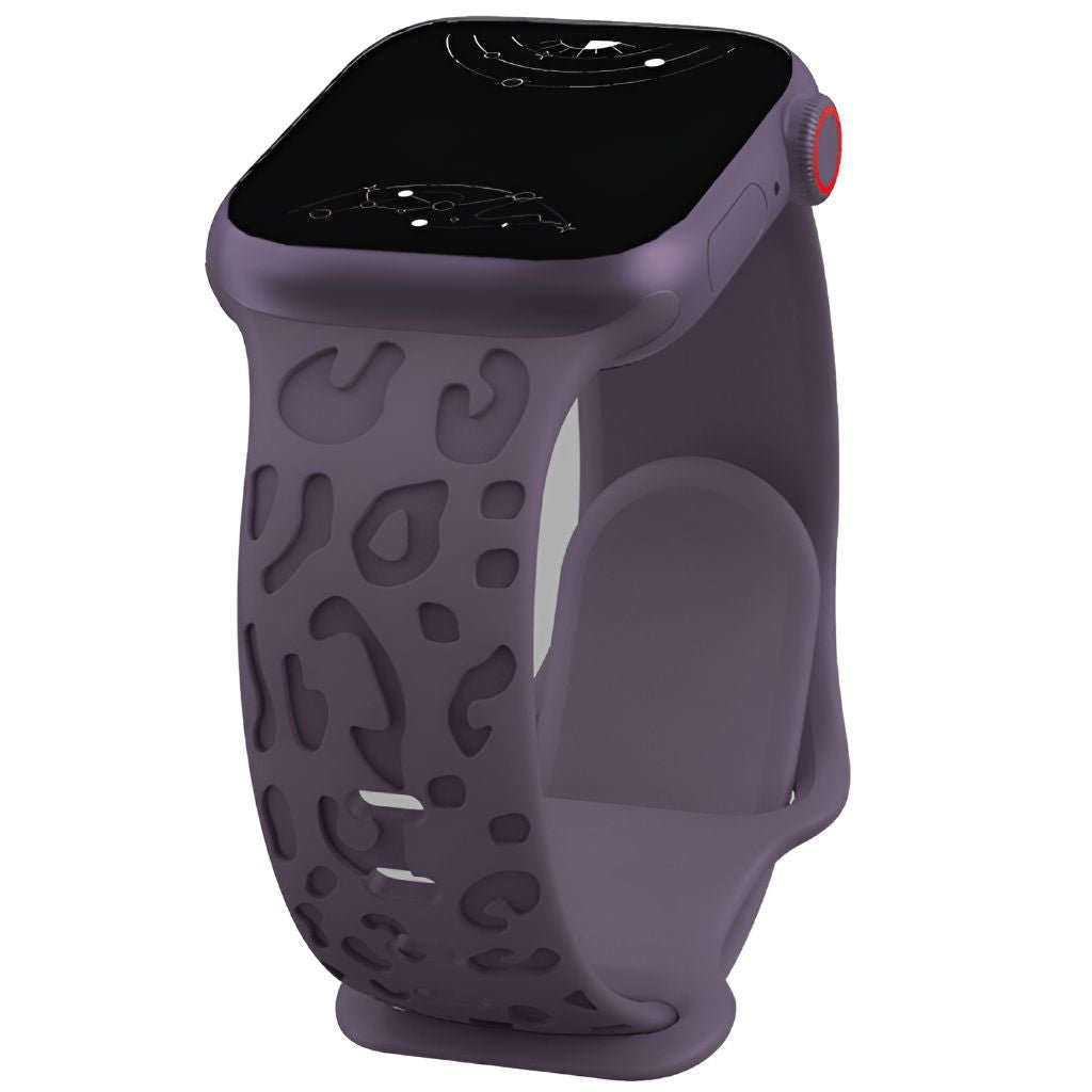 Metior Silicone Band With Engraved Leopard Pattern - Astra Straps