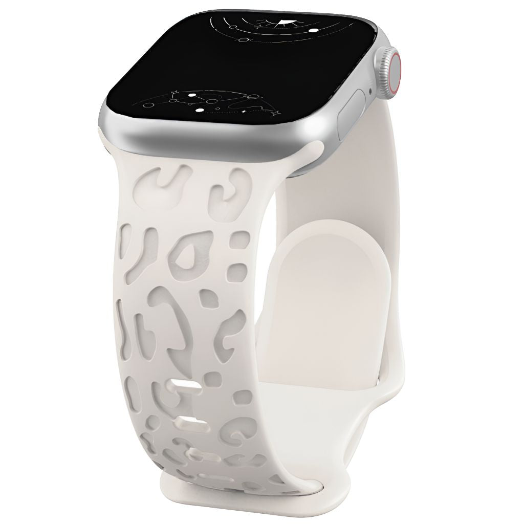 Metior Silicone Band With Engraved Leopard Pattern - Astra Straps