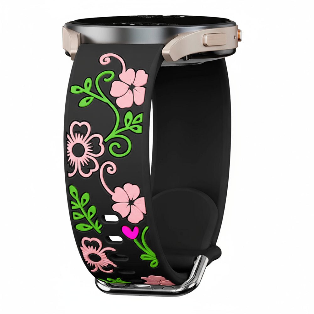 Teneo Engraved Floral Silicone Galaxy Band - Astra Straps